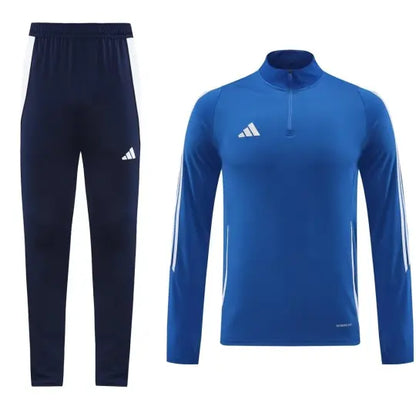 2024 AD Blue Half Pull Tracksuit Style 2