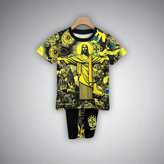 Brazil "Jesus" Kids Size Yellow Kit