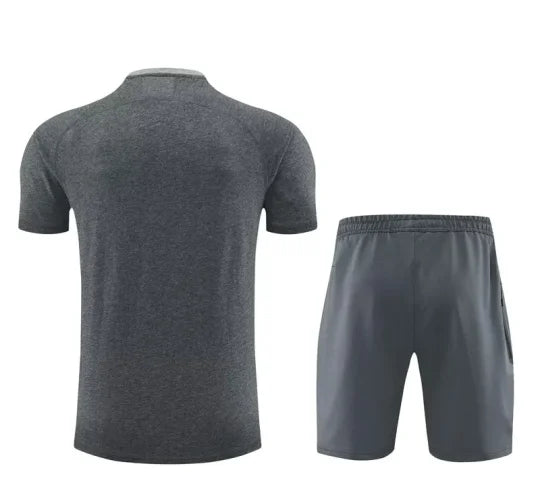 2024 NK Grey Cotton Short Sleeve Set