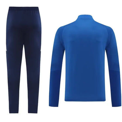 2024 AD Blue Half Pull Tracksuit Style 2