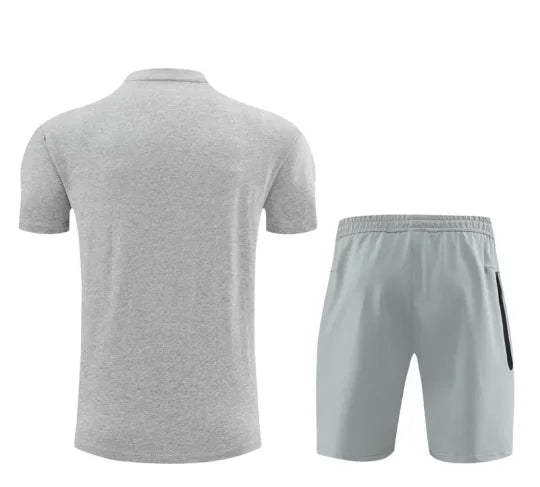 2024 NK Grey Cotton Short Sleeve Set Style 2