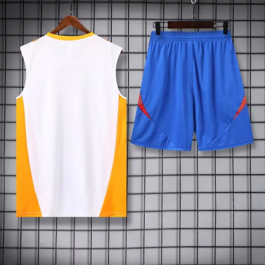 2024 AD White Tank Top & Shorts Set