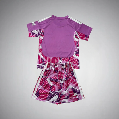 26/27 Arsenal Pink Purple Goalkeeper Kids Kit