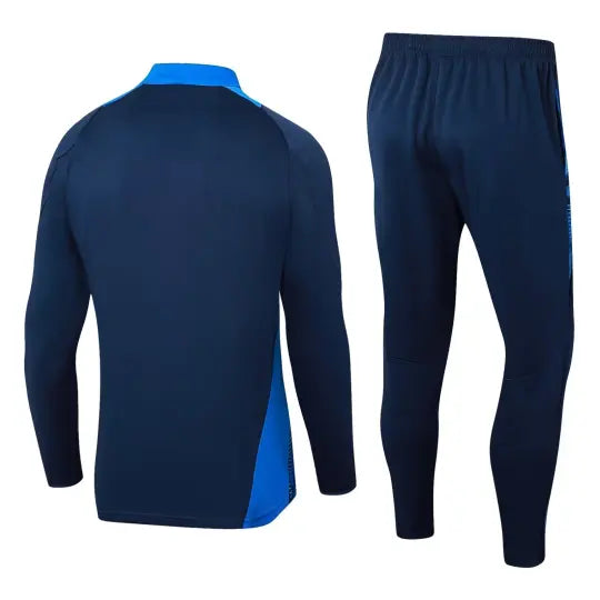 2024 AD Blue Half Pull Tracksuit Style 3