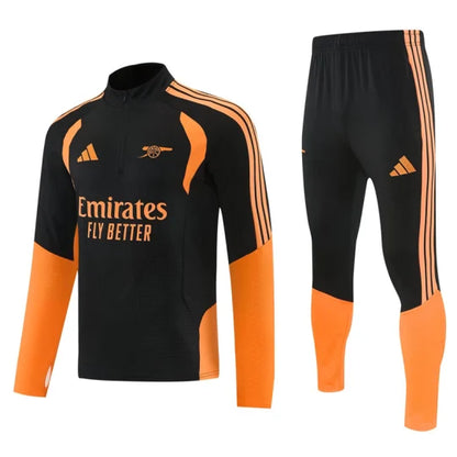 26/27 Arsenal Black Half Pull Tracksuit