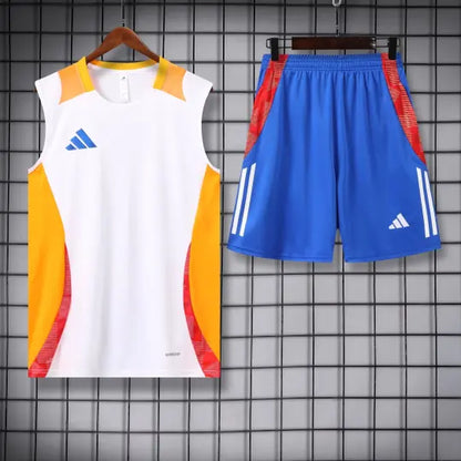 2024 AD White Tank Top & Shorts Set