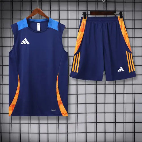 2024 AD Blue Tank Top & Shorts Set Style 2