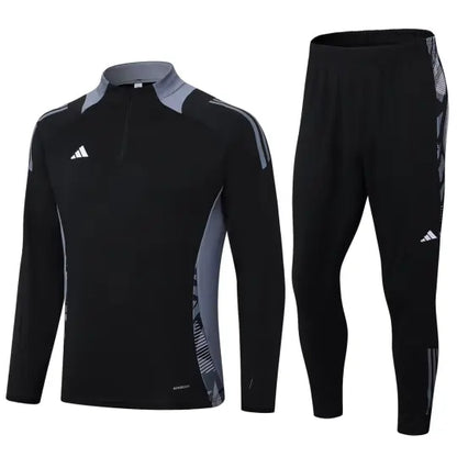 2024 AD Black Half Pull Tracksuit Style 2
