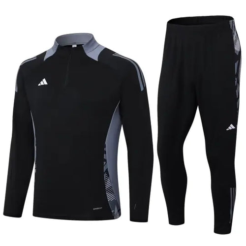 2024 AD Black Half Pull Tracksuit Style 2