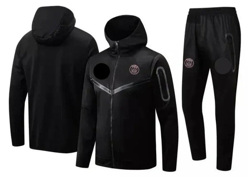 22-23 psg black hoodie jacket tracksuit